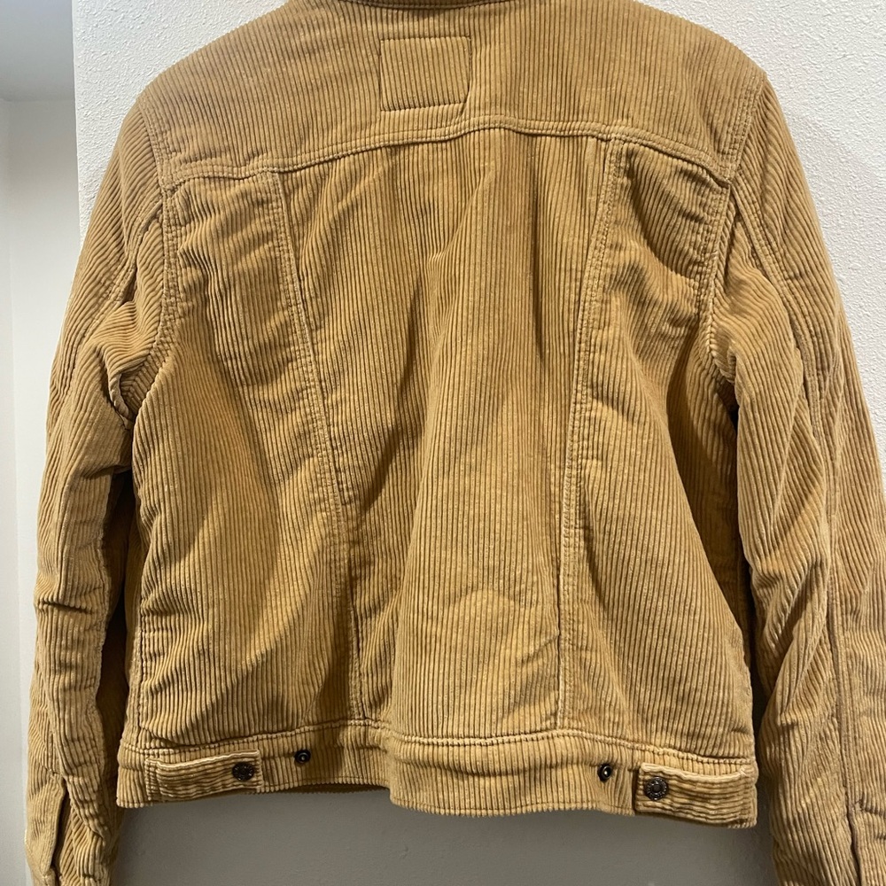 Levi's Women's Yellow Corduroy Sherpa Jacket - Picture 6 of 8